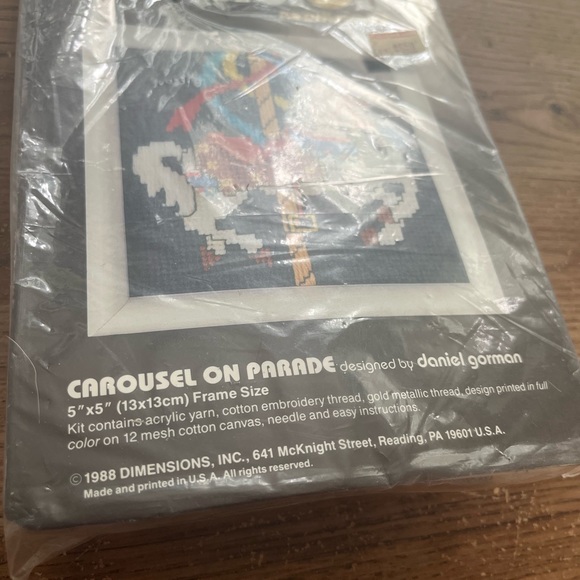 Vintage Dimensions Needle Point Kit Cross Stitch Carousel Horse - Picture 2 of 3